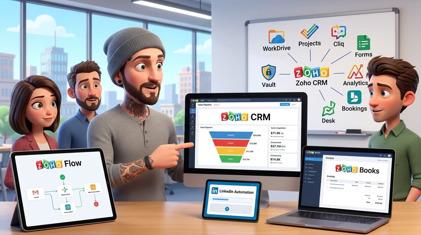 Zoho CRM, Flow und externe KI-APIs für Lead-Management integrieren – Tutorial