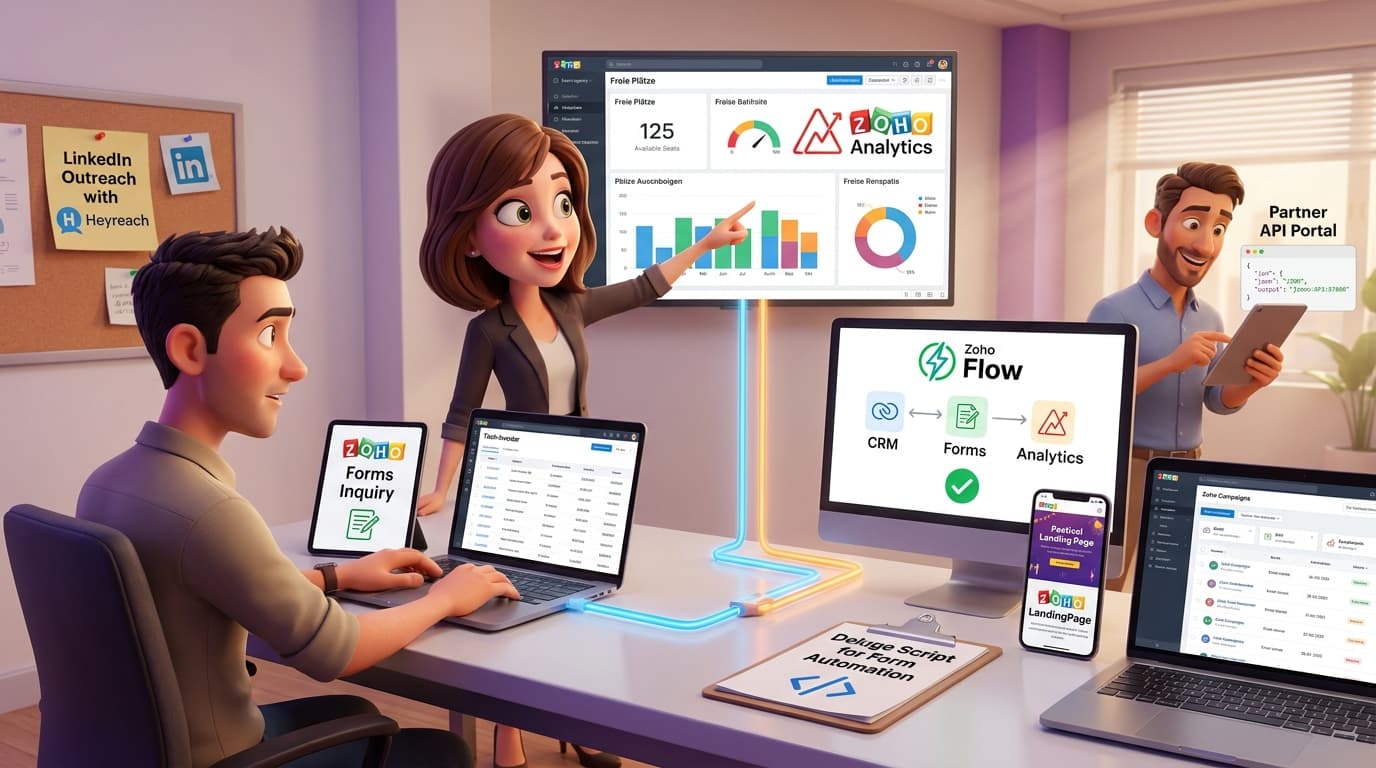 Zoho CRM, Zoho Forms und API-Integrationen für Event-Lead-Workflow Tutorial
