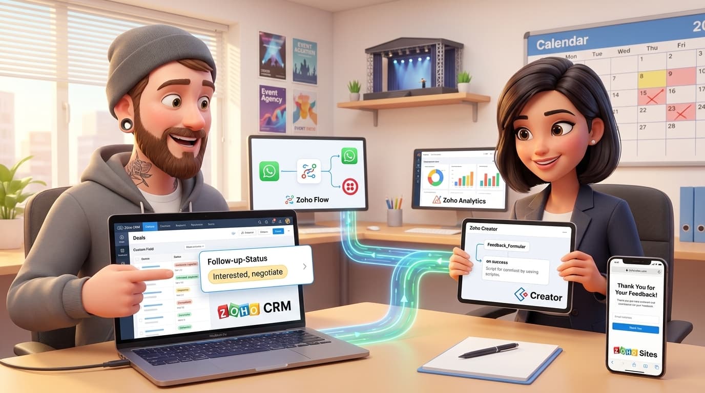 Automatisierte Angebotsverfolgung im Event-Management mit Zoho CRM, Creator und Deluge