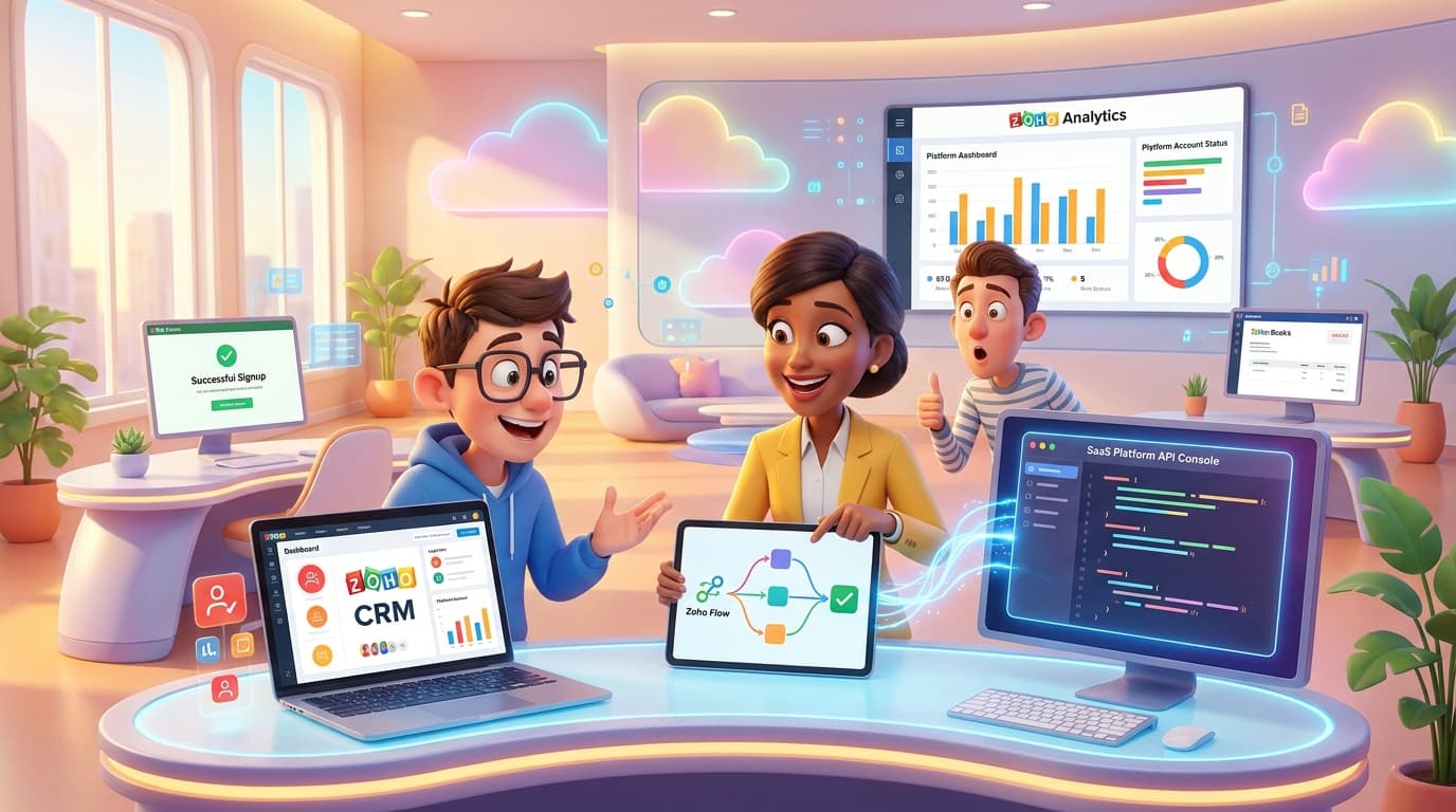 Automatisiertes SaaS-Onboarding mit Zoho CRM, Flow und Plattform-API: Tutorial für Lead-Management und Nutzeraktivierung