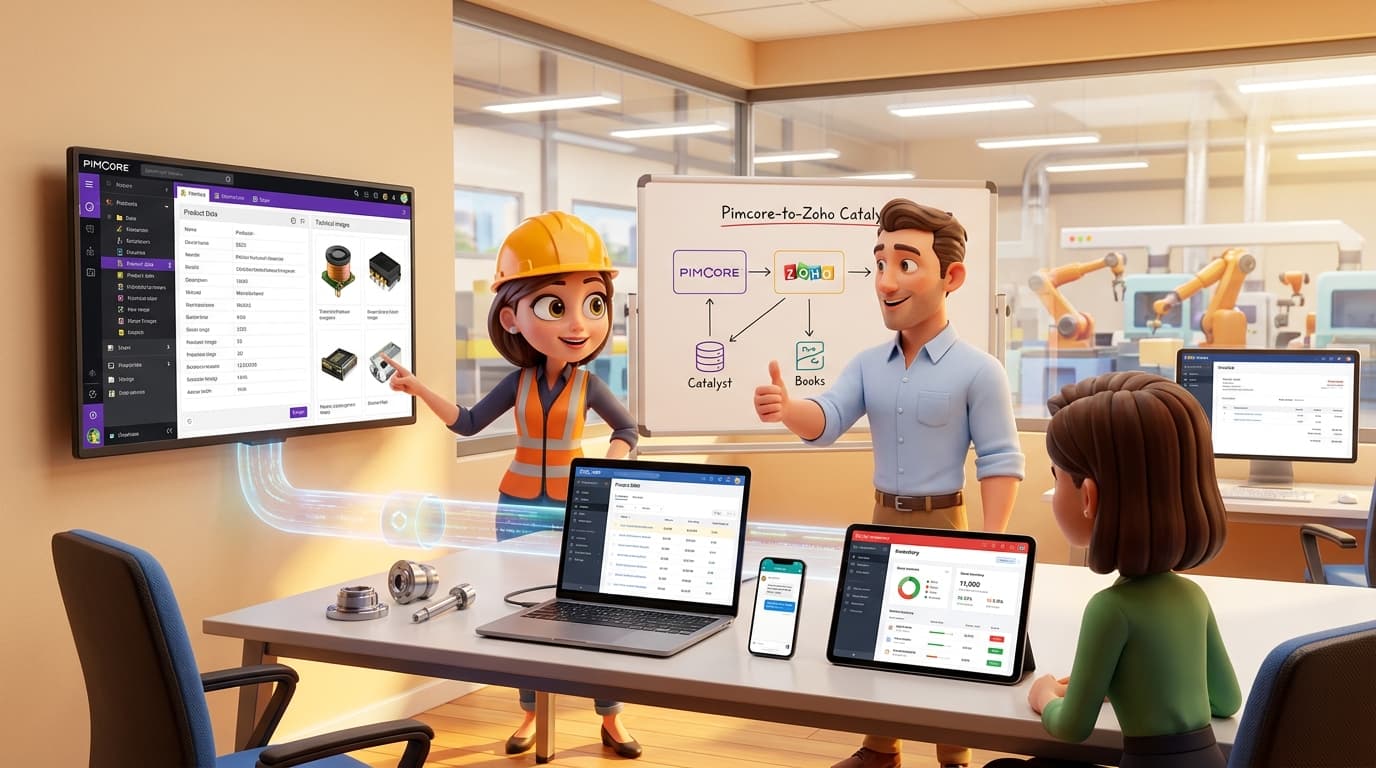 Pimcore API, Zoho CRM & Catalyst Integration für dynamisches PIM-Lead-Management