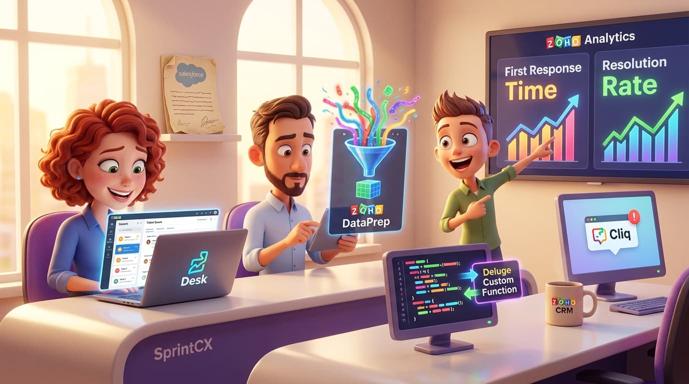 Tutorial: Zoho Desk, DataPrep und CRM für automatisierte Ticket-Zuweisung im Support