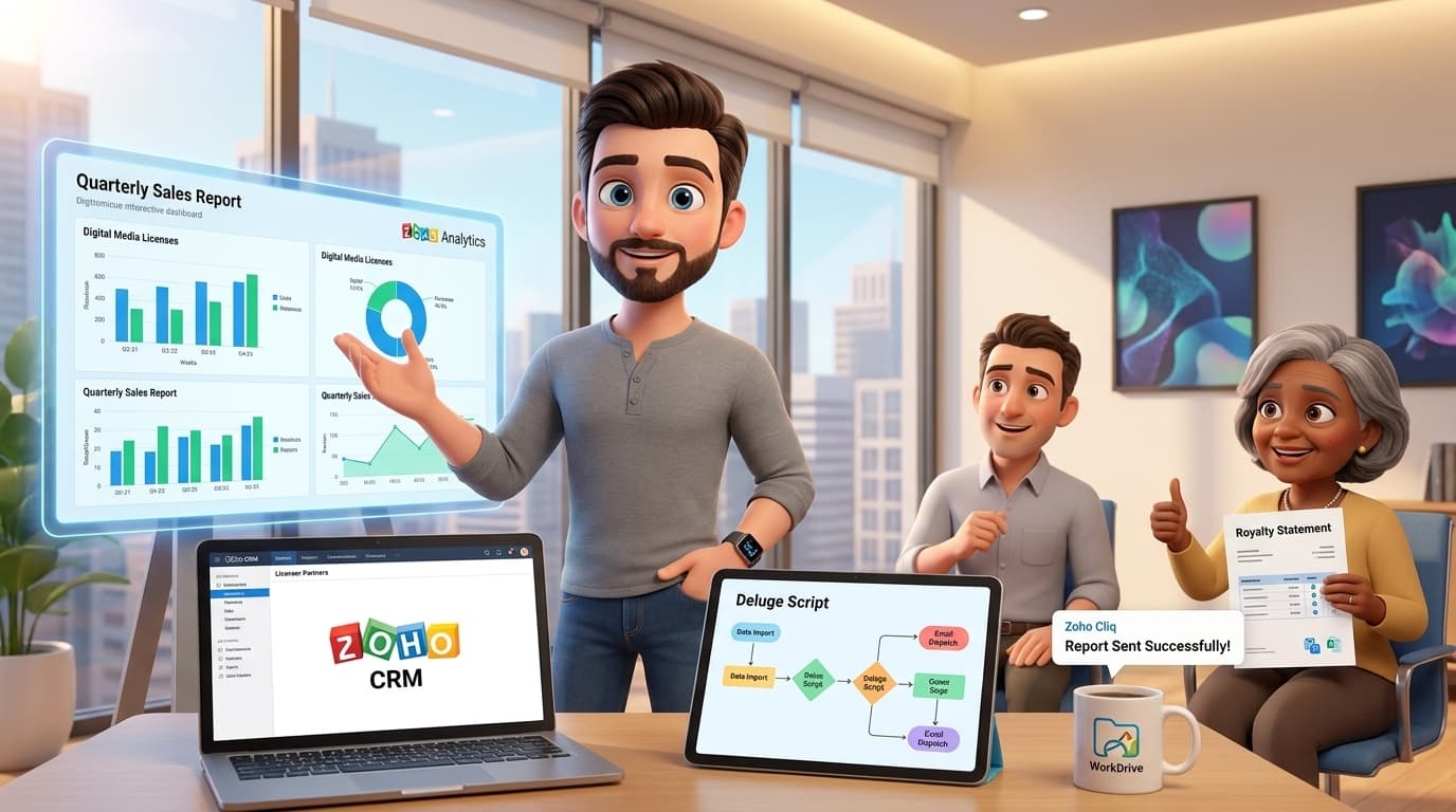 Zoho Analytics, Creator und WorkDrive: Tutorial zur Lizenzabrechnungs-Automatisierung inkl. E-Mail-Versand