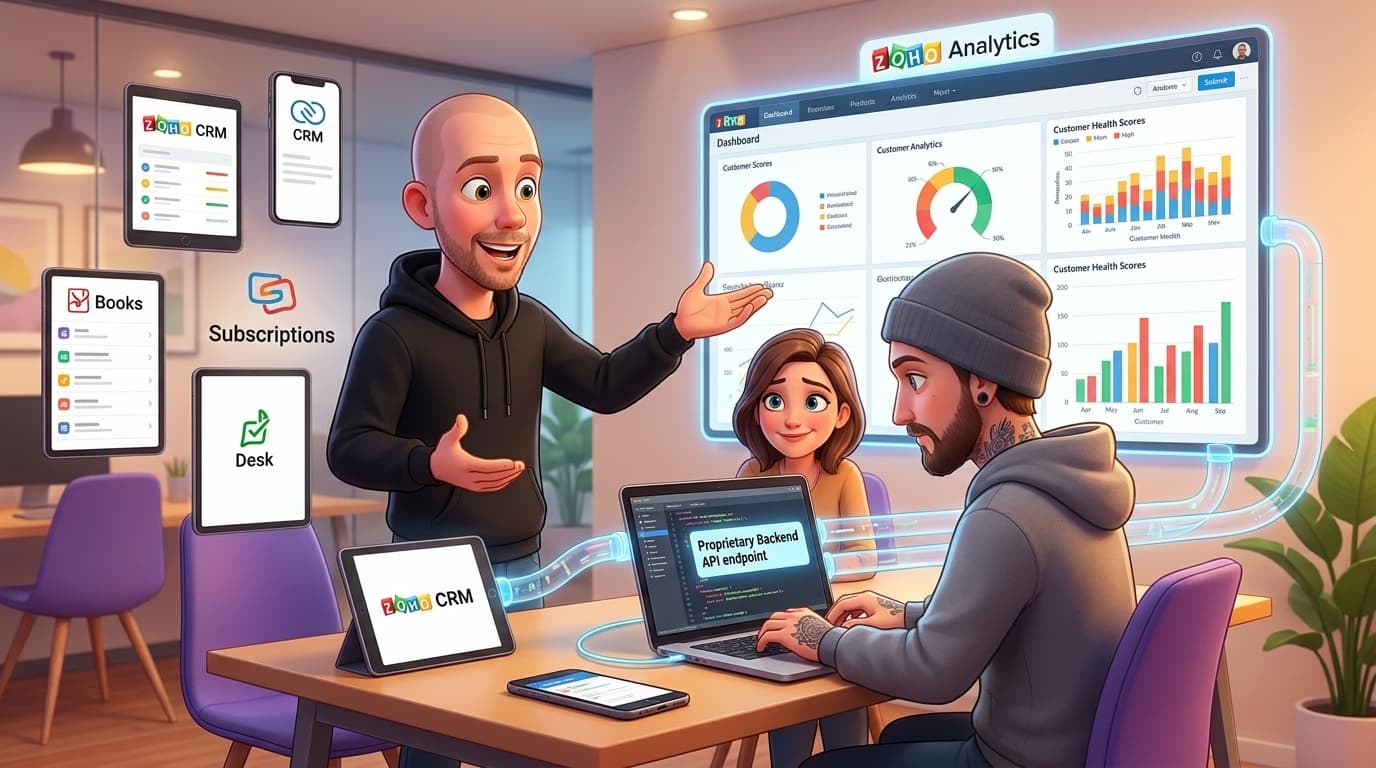 Zoho Analytics und CRM mit Backend-API für Customer Success verbinden