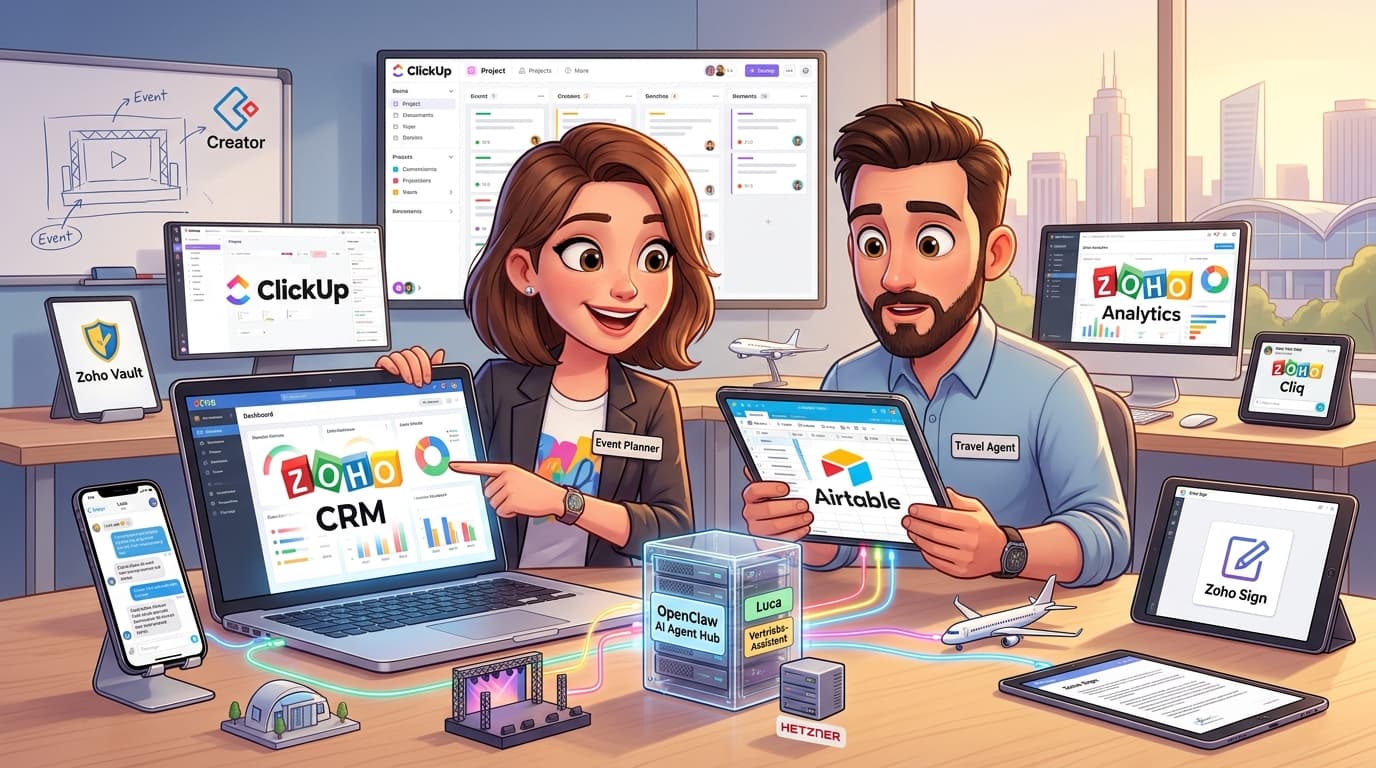 Zoho CRM, Airtable und OpenClaw Agenten für automatisiertes Lieferanten-Onboarding und Angebotserstellung