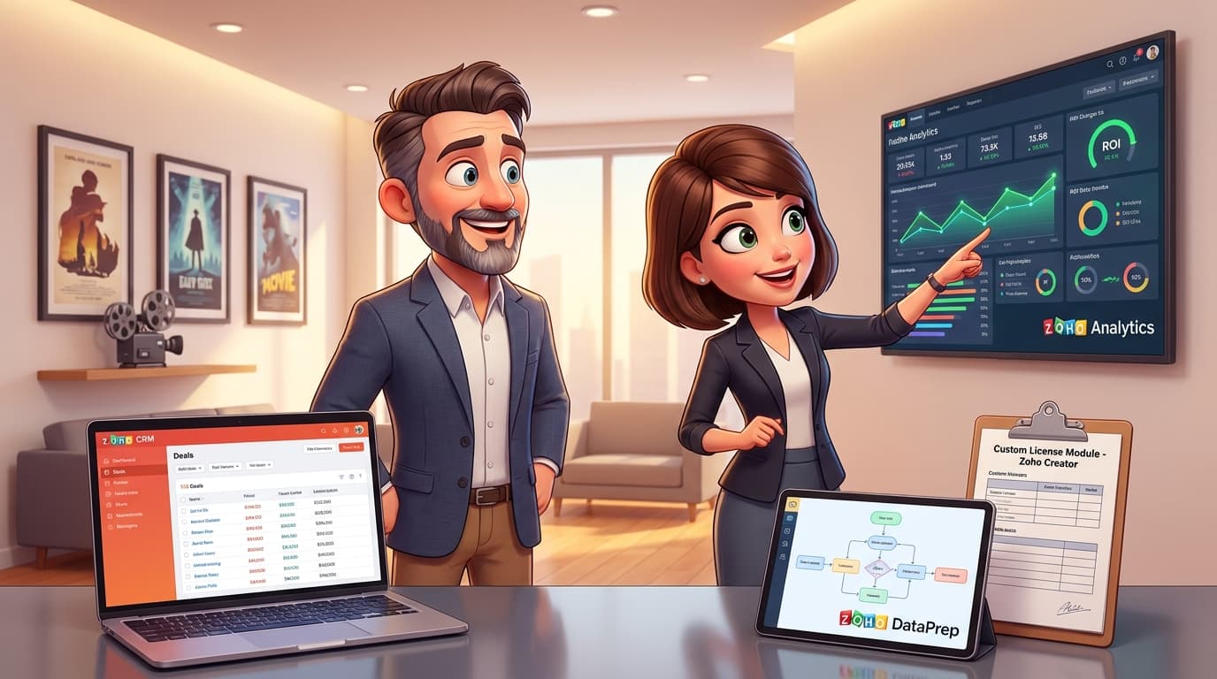 Zoho CRM, Analytics und DataPrep für ROI-Prognosen im Lizenzmanagement – Tutorial