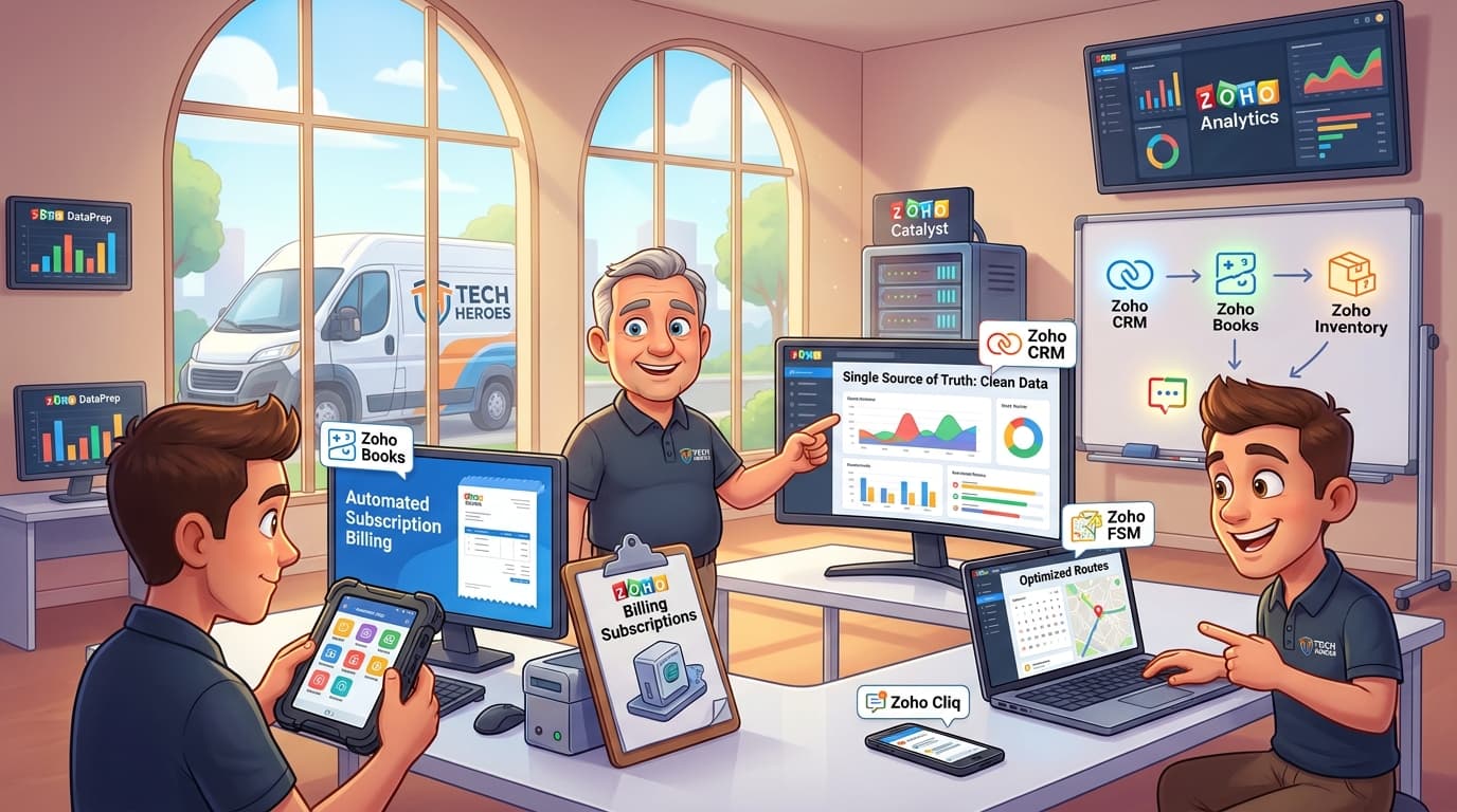 Zoho CRM, Creator und Books per API für mobiles Lager und Abonnement-Abrechnung integrieren
