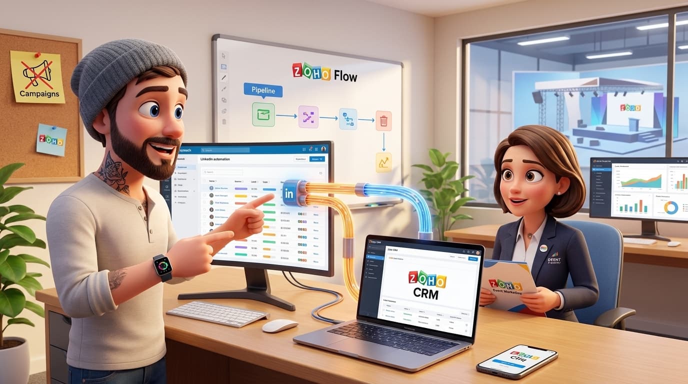 Zoho CRM, Deluge und LinkedIn-API: Zielgerichtete B2B-Lead-Akquise automatisieren