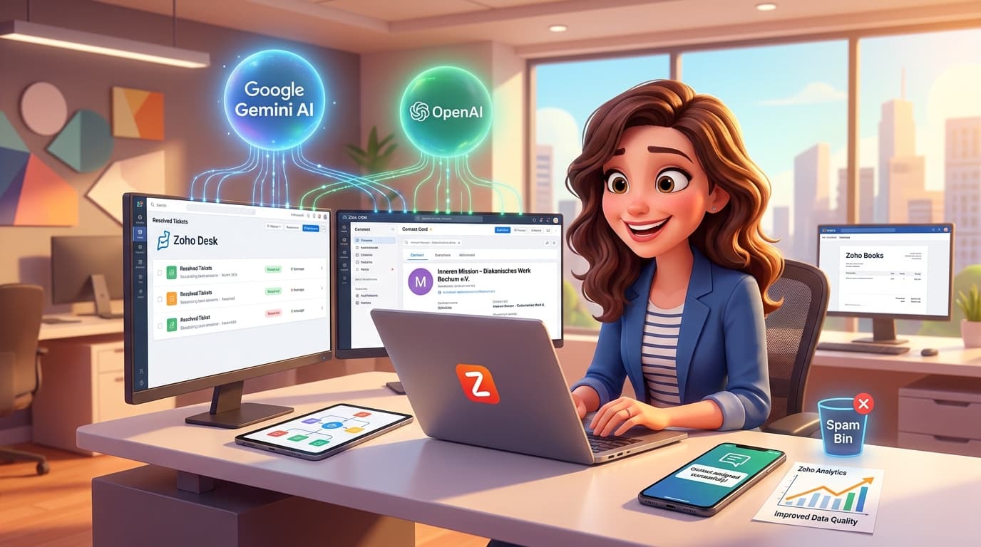 Zoho CRM, Deluge und OpenAI API: KI-basierte B2B-Kontaktzuordnung im Lead-Management