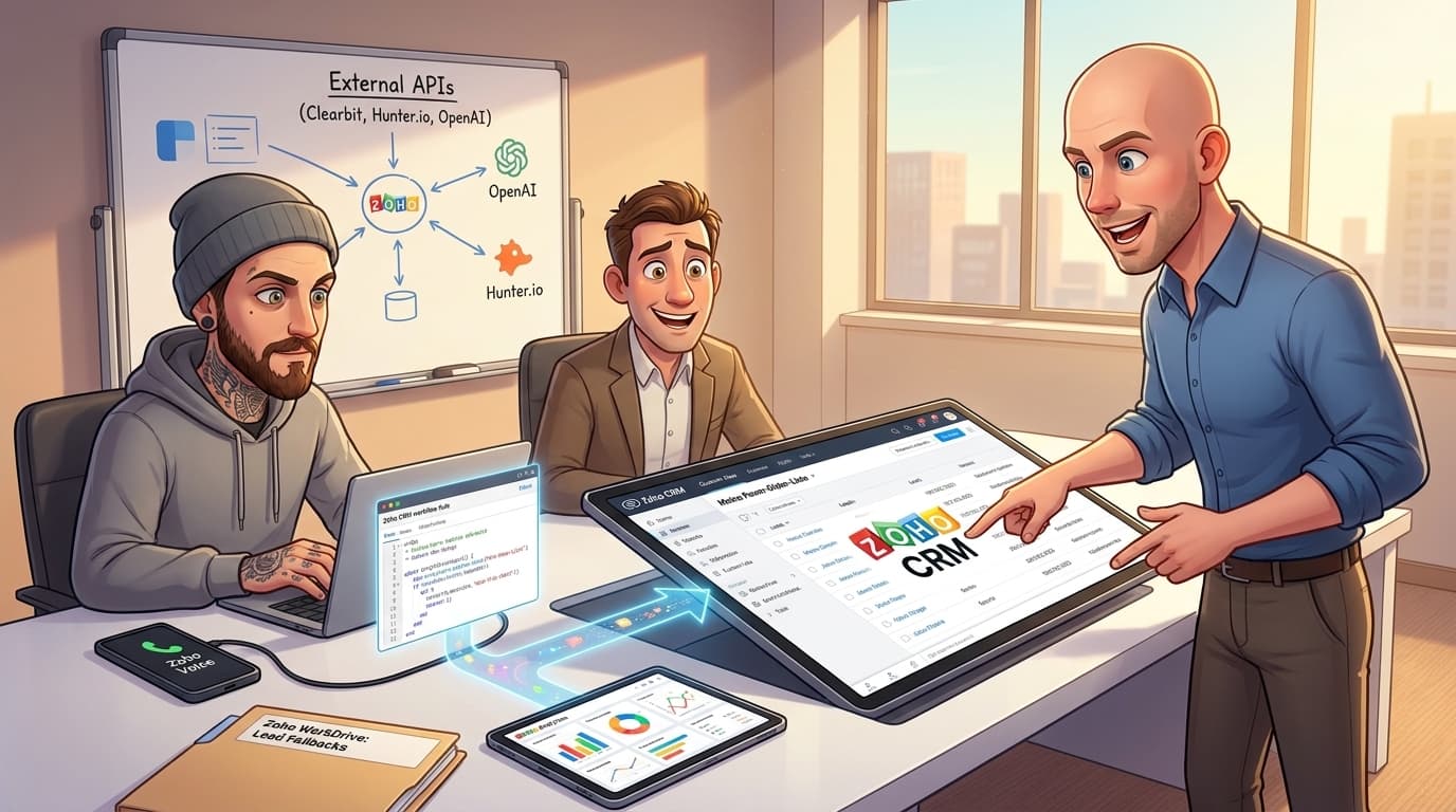 Zoho CRM, Deluge und Zoho Analytics Tutorial: Power-Dialer für Lead-Management aufbauen