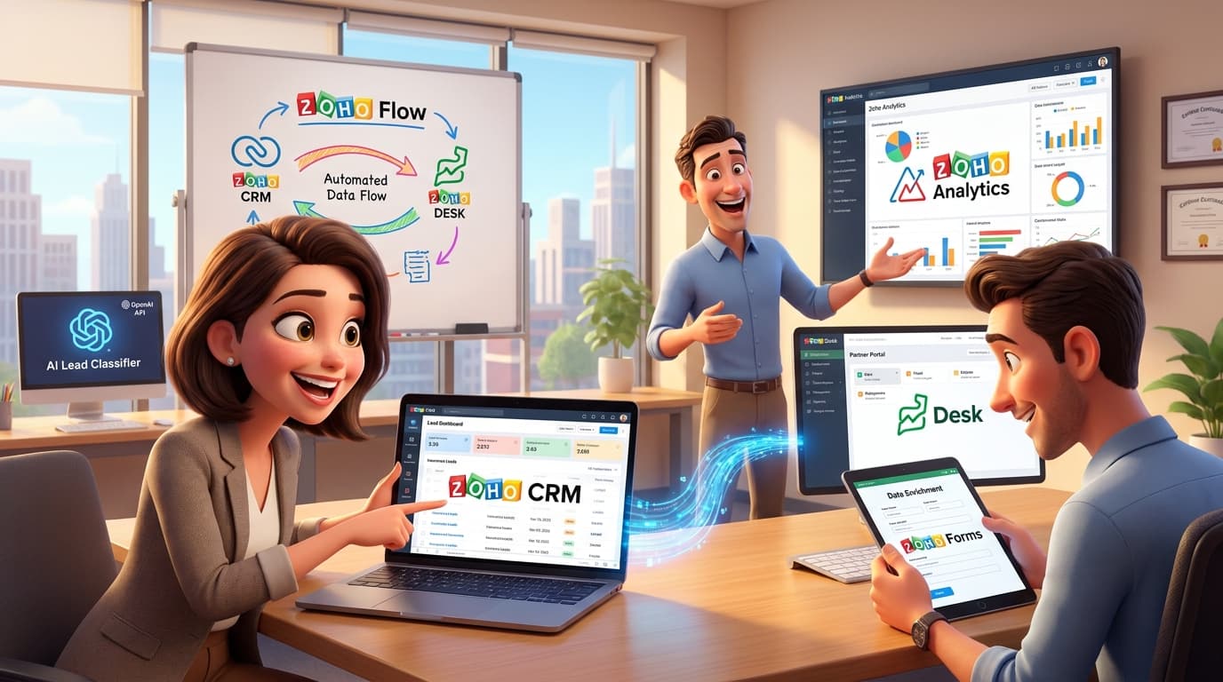Zoho CRM, OpenAI API und Zoho Desk im Lead-Management automatisieren – Tutorial