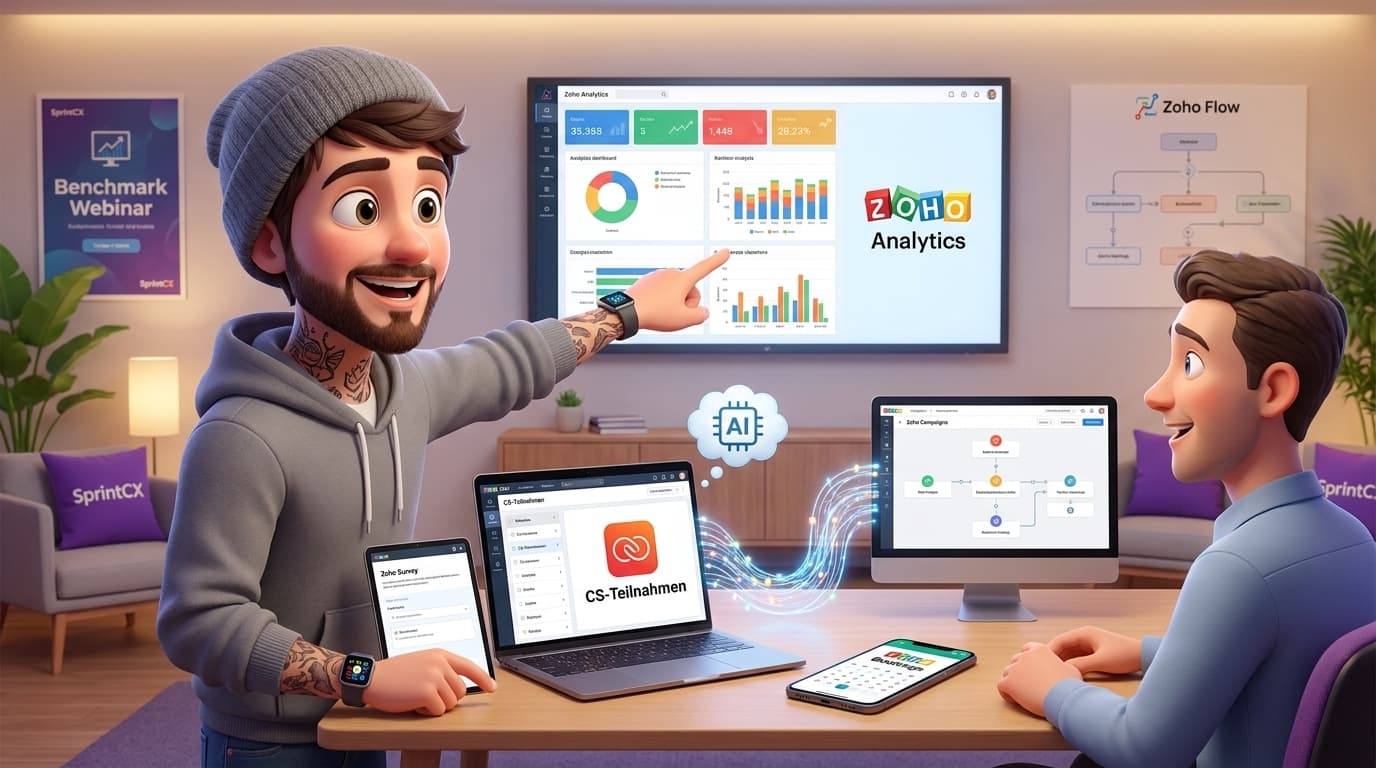 Zoho CRM, Survey, Campaigns und OpenAI API: Automatisierter Customer Success Review-Prozess