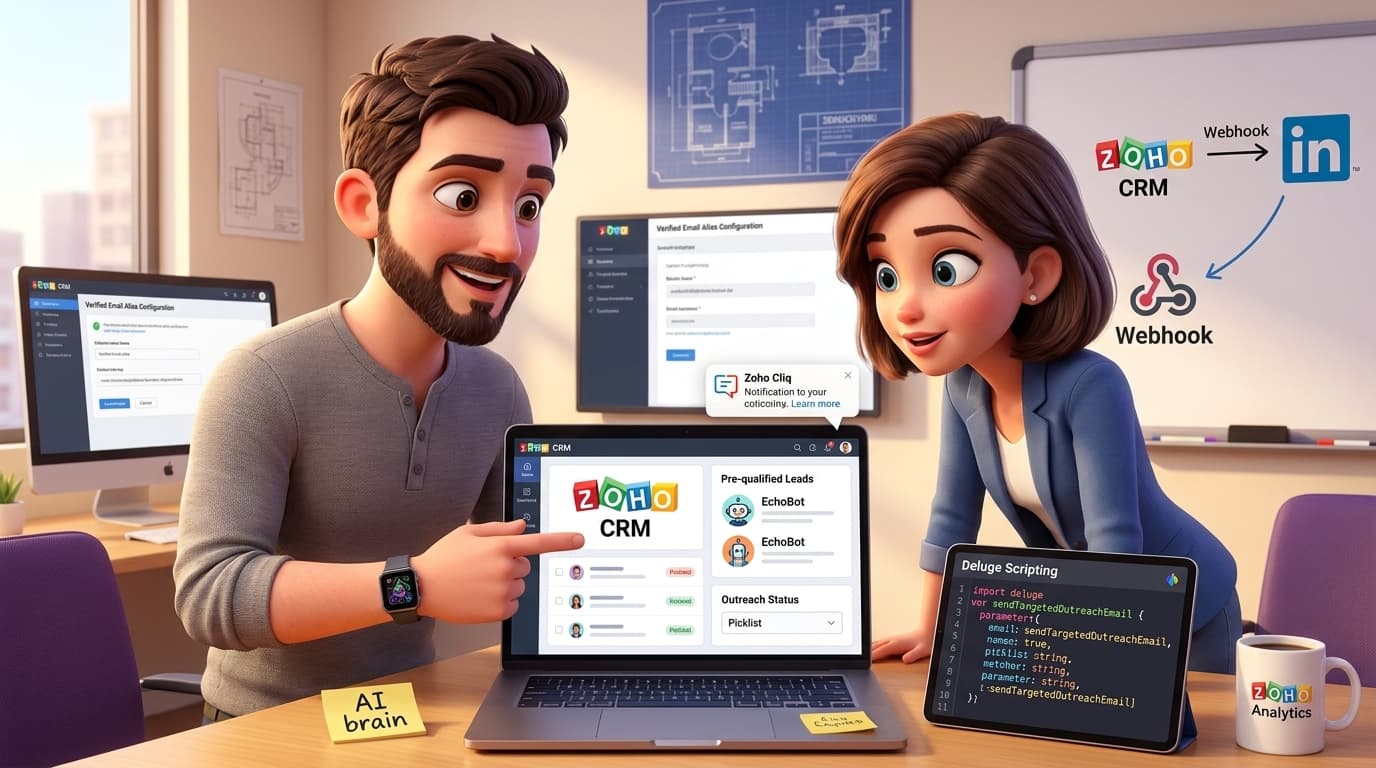 Zoho CRM und Deluge für personalisierte B2B Outreach-Kampagnen automatisieren