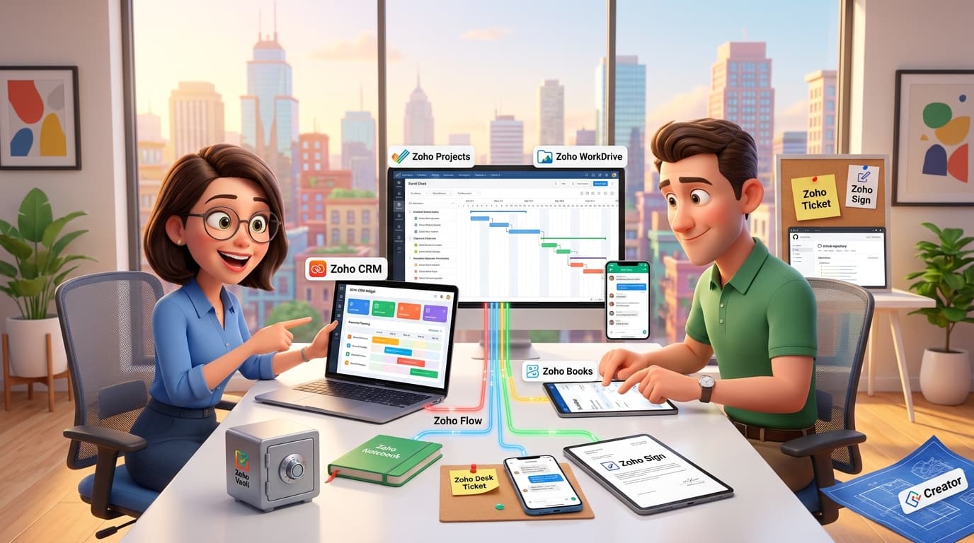 Zoho CRM Widgets, Deluge und APIs kombinieren: Tutorial zur agilen Planungstool-Integration