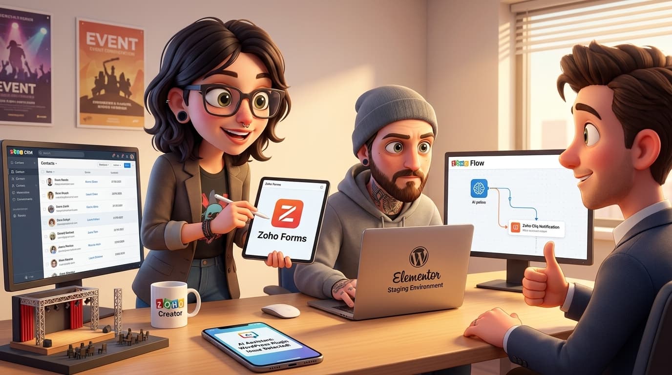 Zoho CRM, WordPress REST API und OpenAI API für Workflow-Automatisierung