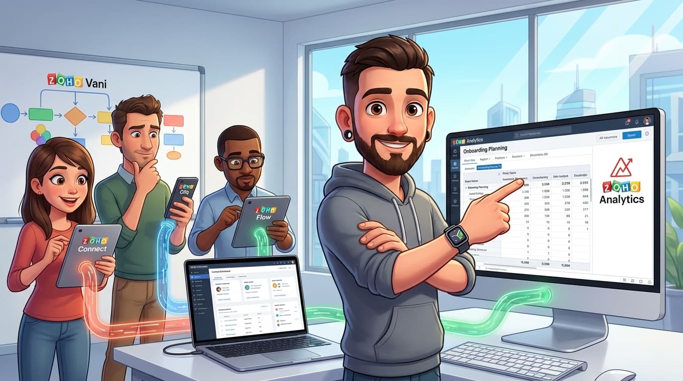 Zoho CRM, Zoho Analytics und Catalyst-API für Onboarding- und ChatOps-Integrationen: Schritt-für-Schritt Tutorial
