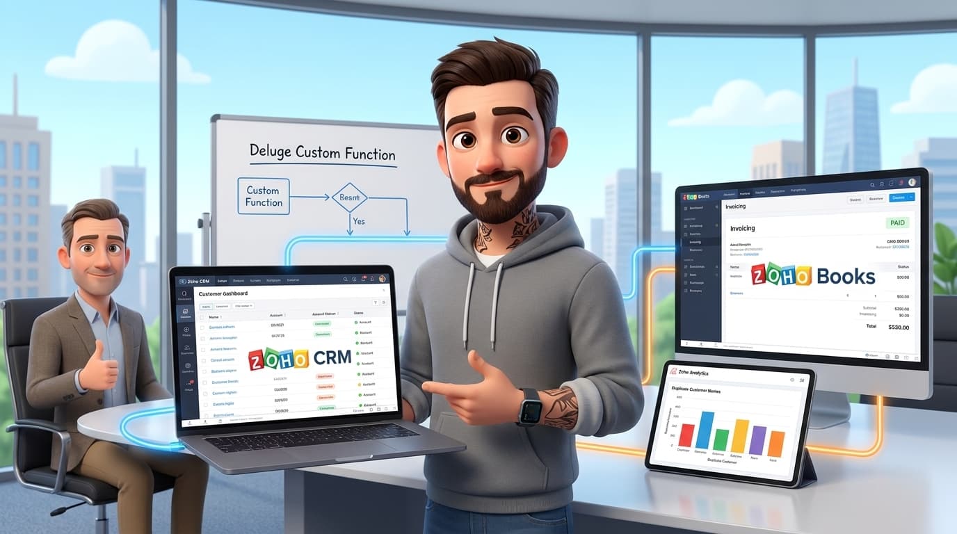 Zoho CRM, Zoho Books und Deluge: Tutorial zur Daten-Synchronisation im Lead-Management