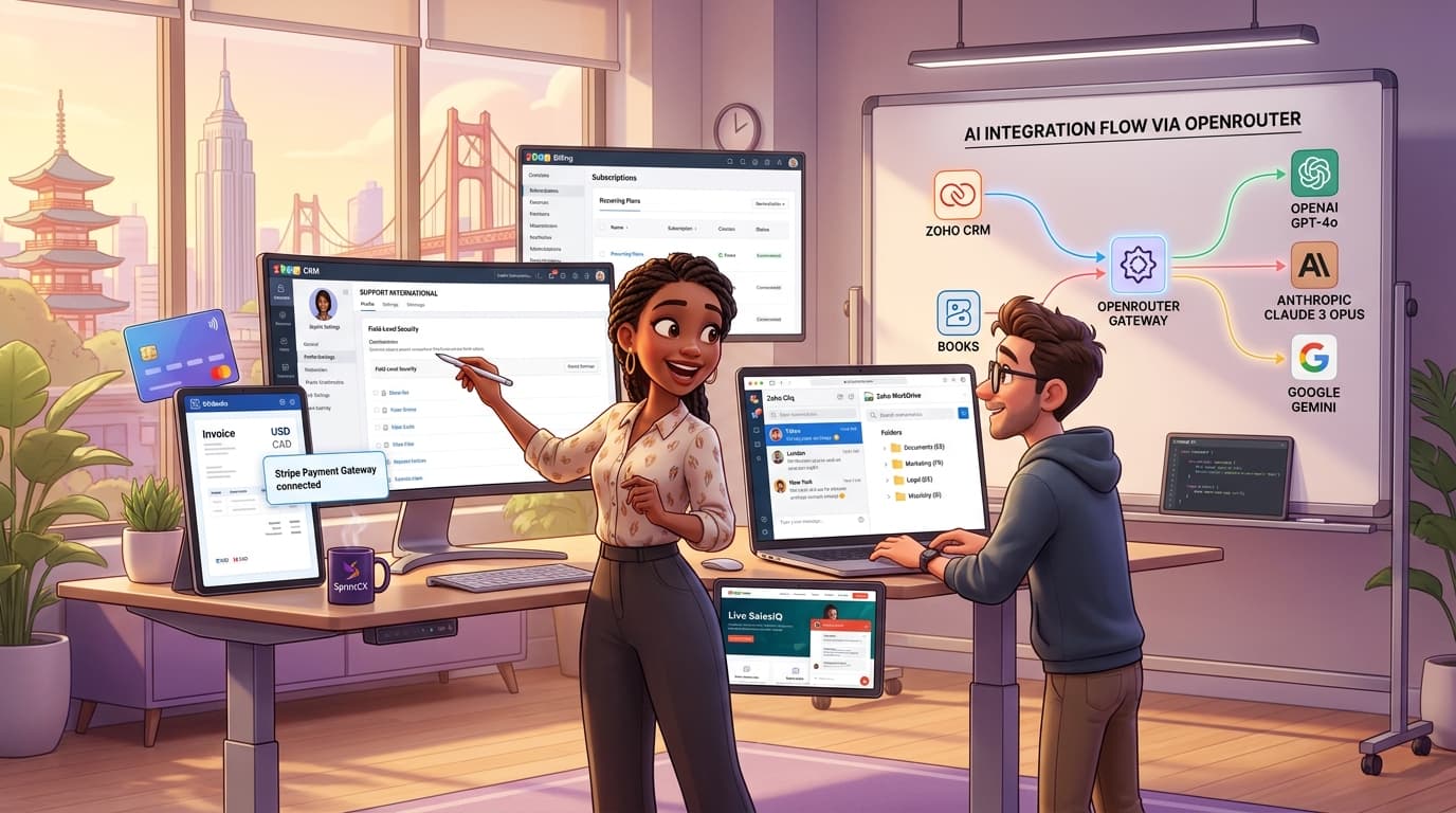 Zoho CRM, Zoho Books und Stripe integrieren für internationales Wachstum – Tutorial
