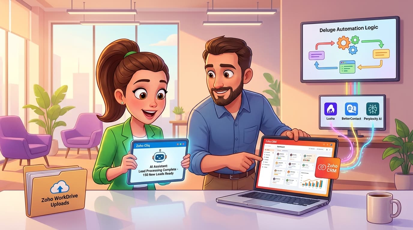 Zoho CRM, Zoho Cliq und externe APIs im Lead-Management automatisieren