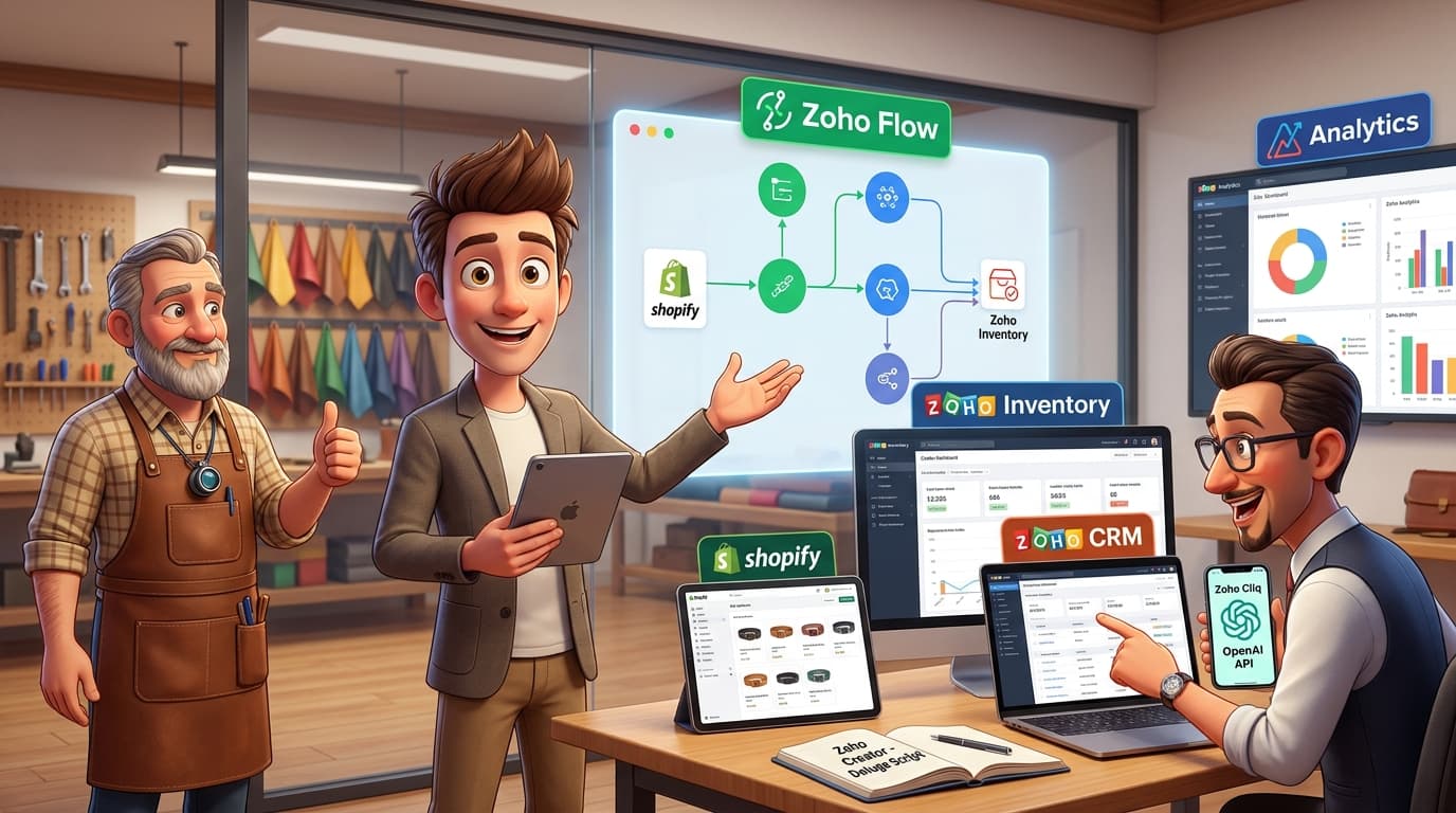 Zoho CRM, Zoho Flow und OpenAI API im Tutorial: Intelligente Produktkonfigurator-Integration für Shopify