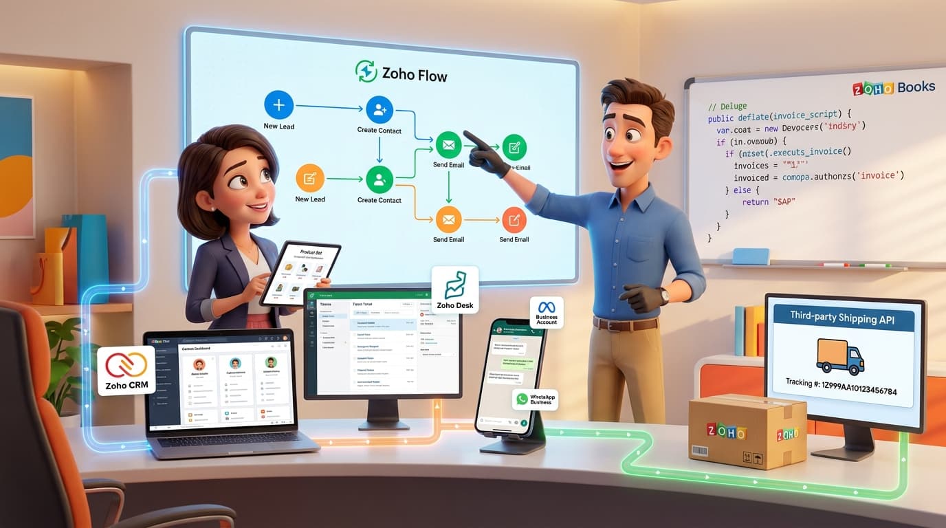 Zoho CRM, Zoho Inventory, WhatsApp API: Tutorial zu API-Integrationen und Prozess-Automatisierung