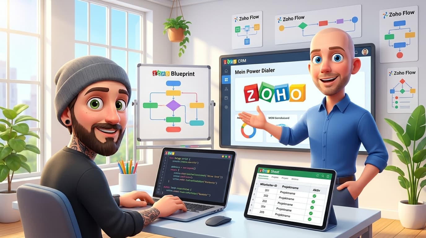 Zoho CRM, Zoho Sheet und Deluge für Power Dialer im B2B-Lead-Management