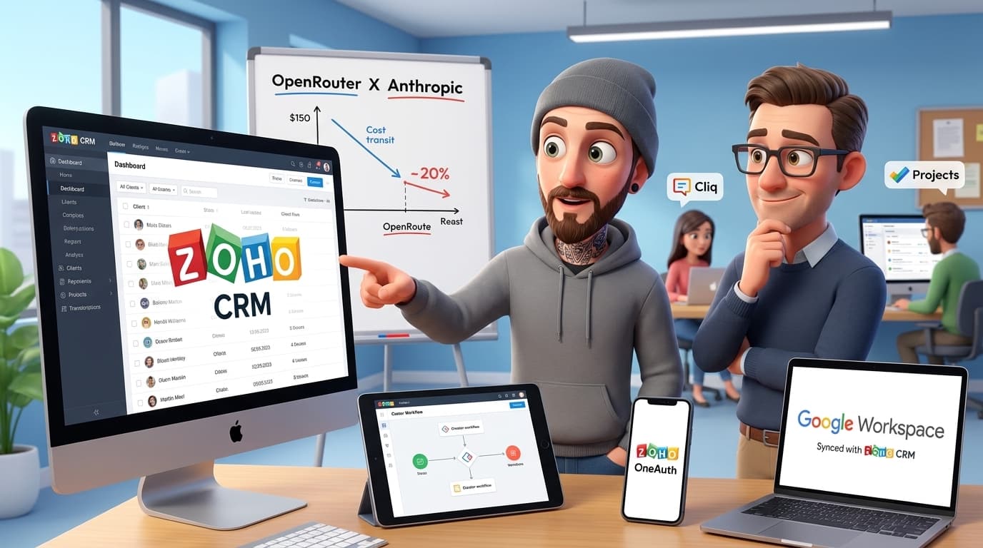 Zoho CRM, Zoho Vault und WordPress sicher integrieren: API-Workflows und KI-Kosten im Griff