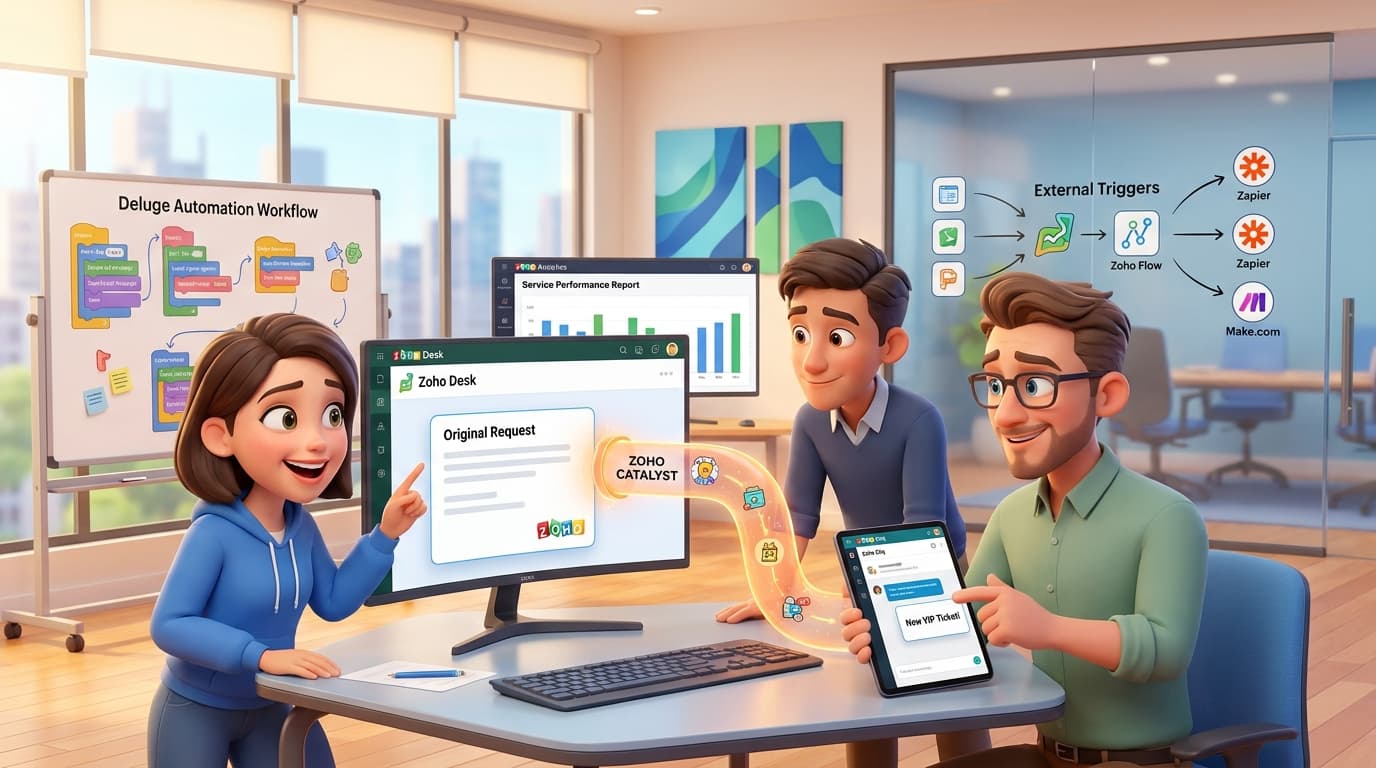 Zoho Desk, Catalyst und Cliq: Custom Workflows für effizientes Ticket-Management
