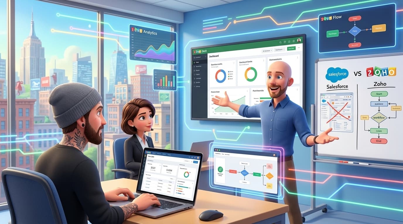 Zoho Desk, Zoho CRM und Deluge-Scripting für Support-Migration von Salesforce