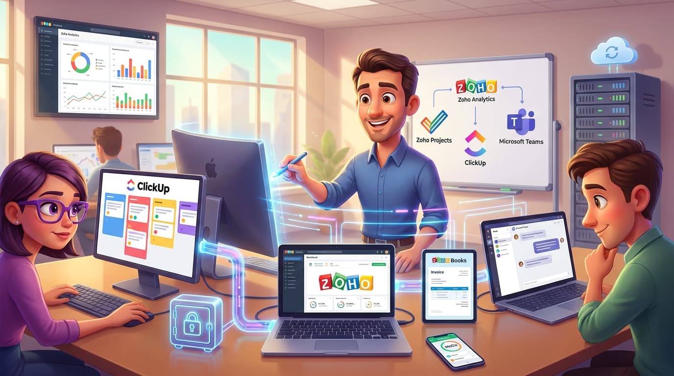Zoho Projects, Zoho Flow und ClickUp API integrieren: Tutorial für Aufgaben- und Zeitmanagement